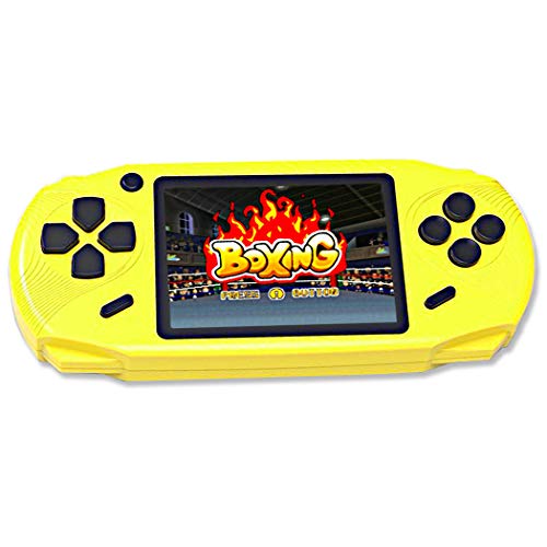 Console de Jeux Portable pour Enfants Adultes Construit en 100 avec 16bit Éducation Jeux Classiques Vidéo Plug & Play et Consoles Système 3.0" LCD Big Écran d'Anniversaire et cadeau de Noël (Jaune)