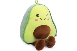 NatureMan avocado plush toy pillow gift, lovely fruit plush toy doll pillow pillow, suitable for children, girls, boys and holiday warm gifts (15 inch)