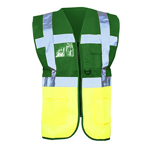 Preisvergleich Produktbild Yoko Hi-Vis Premium Executive Weste für Männer (3XL) (Grün / Neongelb)