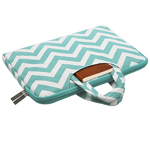MOSISO Tasche Sleeve H  lle f  r 13-13 3 Zoll MacBook Pro  MacBook Air  Notebook Computer  Kompatibel mit iPad Pro 12 9 Zoll Chevron Stil Canvas Geweb