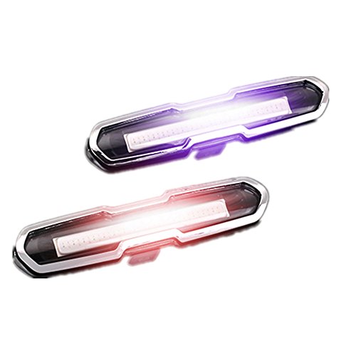 SOOJET RL75 USB Wiederaufladbare LED Fahrrad Rücklicht Sport Bicycle Rear Light Taillight Rücklicht – Fahrrad Helm Licht - LED Licht Max 150 Lumen Rot Blau Licht 5 Licht-Modis