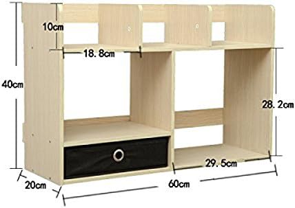 TERMV Freestanding Book Shelf / Desk Top Organization Creative With Drawers Office Little Bookshelf Table Summary Shelf Rack C 60 * 40 * 20CM