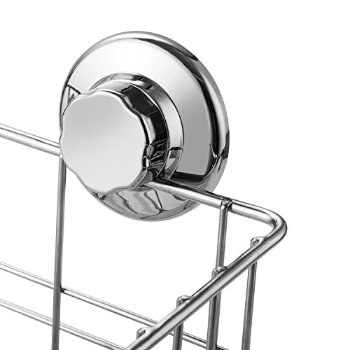 IPEGTOP Edelstahl Rostfrei Extra Hoch Küchenspeicher Organisator Badezimmer Duschen Aufbewahrungskorb Saugnapf 26,5 x 14 cm x 11,5 cm - 6