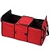 Produktbild LALEO Faltbare Kofferraumtasche AutoKofferraum mit Deckel, Groß (64 * 32 * 29cm) Wasserdicht, Antirutsch-Klett, Kofferraum Organizer, für Auto, SUV, Truck, Büro, Zu Hause Schwarz, Blau, Rot,Red