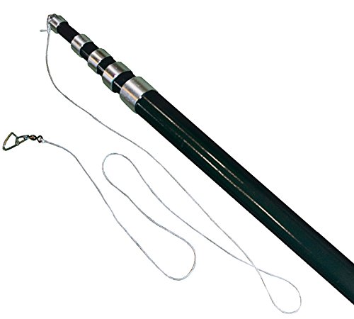 Vogelscheuche Vogelschreck Raubvogel-Drache Habicht mit hochwertigem 4 Meter Glasfaser-Teleskopstab, Spannweite 1,40 m - 6