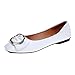 Produktbild DEELIN Damen Schuhe Damen Shallow Bowknot Square Schnalle Low Heel Schuhe Wies Einzelne Schuhe (36, Weiß)