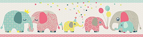 anna wand Lampenschirm FAMILY ELEPHANT – Schirm für Kinder / Baby Lampe mit Elefanten in versch. Farben – Sanftes Licht für Tisch-, Steh- & Hängelampe im Kinderzimmer Mädchen & Junge - 2