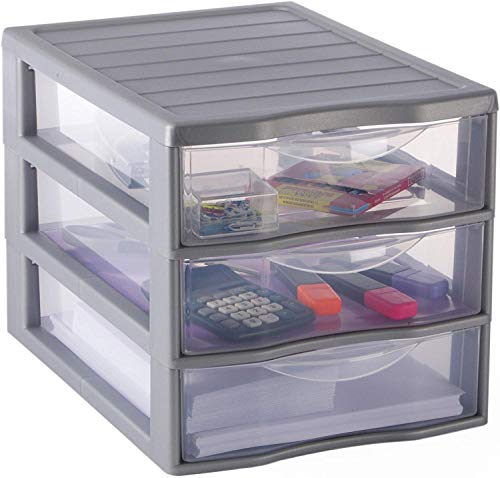 Sundis 4218013.0 Orgamix A4 3 Cassetti, Grigio, 36.5 x 26 x 25.5 cm