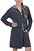 Produktbild Otto Werner Damen Frottier-Stretch Badejacke, Bademantel mit Kapuze und Reißverschluß, Saunamantel, Morgenmantel, 500-037-Anthrazit-Lagune-L-(44/46)