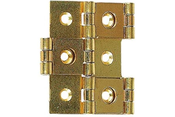 Charnière paravent - Décor : Laitonné - Largeur fermée : 25 mm - Matériau : Acier - ITAR