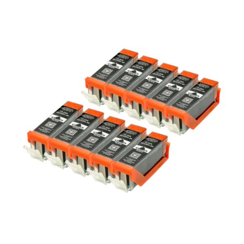 10 Druckerpatronen für Canon PGI-550BK XL IP-7250 8750 IX-6850 MG-5450 5550 6350 6450 7150 MX-725 925