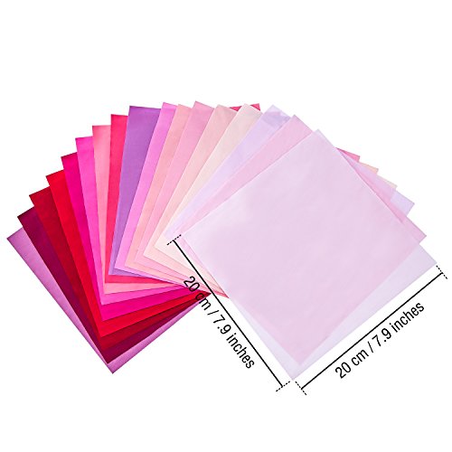 Mudder 50 Stück 20 mal 20 cm Mehrfarbig Stoff Patchwork Baumwolle Gemischte Quadratisch Bundle Nähen Quilting Handwerk, 50 Farben - 2