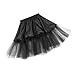 Produktbild Kostümplanet® Petticoat schwarz für Kinder mit Gummiband und Tüll Tutu Petti Coat Unterrock schwarzer Petticoat