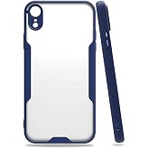 Elfia Apple iPhone XR ile Uyumlu Silikon Kılıf Şeffaf Kamera Lens Korumalı Yumuşak İnce Kapak Parfen Lacivert