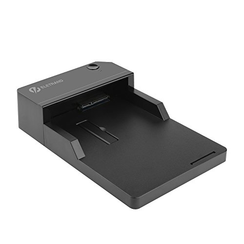 Eletrand 3.5" USB 3.0 auf SATAIII Externes Festplattengehäuse für 3.5＆2.5-Zoll Desktop-PC HDD und SSD, Hochgeschwindigkeits 5 Gb/s, Unterstützung UASP (Schwarz)