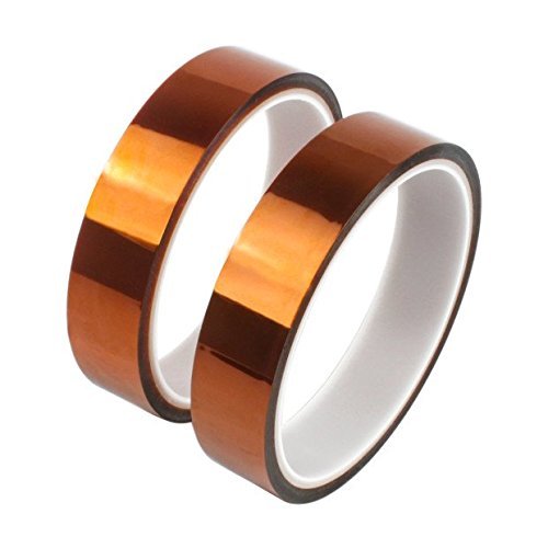 Cinta resistente al calor, cinta de sublimación, aislamiento de película PI, poliimida, cinta resistente a altas temperaturas para máscara, soldadura, etc. - 2 rollos de 20 mm x 100 pies