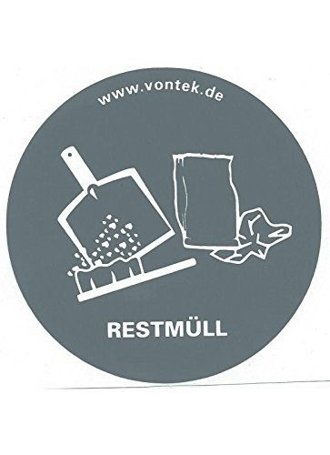 Restmüll Aufkleber für Abfalltrennsysteme Mülleimer Abfalleimer Müllcontainer