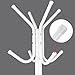 Songmics Stylish Metal Coat Rack Stand Hanger 15 hooks 176 cm White RCR17W