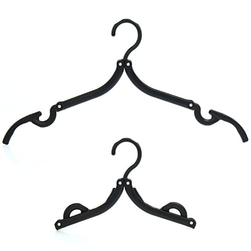 18 Zusammenklappbare Kleiderbügel für Reisen schwarz 40 cm Hangerworld