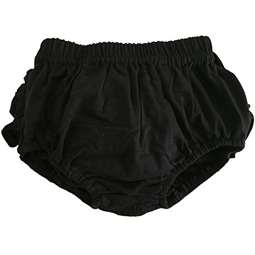 Lisianthus002 Baby Girls' Cotton Ruffles Bloomers Diaper Cover Size 12M Black