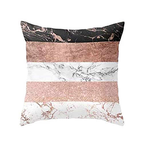Preisvergleich Produktbild JUSTSELL Gestreift Quadrat Kissenbezug Marmor Textur Kissenbezug Schlafsofa Home Wohnkultur Deco Zierkissenbezüge Dekorationskissen