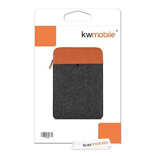 kwmobile Laptoptasche Filz Sleeve f  r 15  15 6  Laptop   Ultrabook - Notebook Tasche Schutzh  lle Laptop Case H  lle in Dunkelgrau Braun Innenma  e  