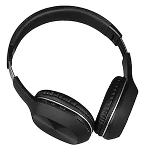 Praxan E750 Wireless Headset with 13Hrs Playback Lithium-ion Long Battery Life, Mic for Phone-Call, High Bass for All Smartphones & Other Devices (Black Color)