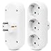 Produktbild 3-fach Steckdosenadapter, VItutech mehrfach steckdose Mehrfachsteckdose Multistecker Adapterstecker Schutzkontakt Verteiler Mehrfachstecker ohne Zuleitung - weiß