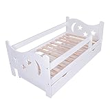 KAGU Chrisi Kinderbett Jugendbett Juniorbett Bett (140×70 cm oder 160×80 cm). Kiefernholz Massivholz inkl. Matratze und Schublade - 3