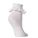 Baby/Girls Extra Soft Frilly Lace Top Socks (Pack of 3) (9-12 (Age: 5-7 years)) (White)