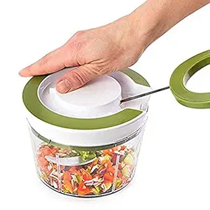 MAHI Creation New Handy Pull Chopper, Vegetable Cutter and Food Processor, 3 Steel Blade with Pull Cord Technology