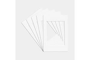 PROCUT GLOBAL LTD Procut Global A1 White Picture Mount to Fit A2 Aperture Size - Photo Mounts Sheet Cut to Size - Cardboard Mount for Photos, Posters, Prints & Certificates - UK Made - Pack of 5