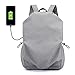 Produktbild WENDYRAY Diebstahlsicherer 15,6-Zoll-Laptop-Rucksack mit USB-Ladeanschluss und Super Big Space Business-Rucksack für Reisen/Arbeiten/Outdoor,Gray,L