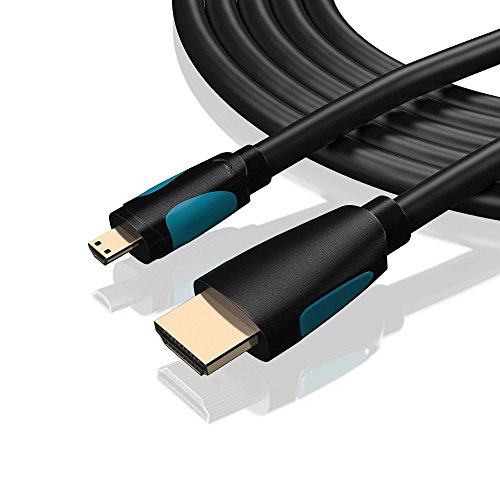 2m | micro HDMI-Kabel | 4K Ultra HD 2160p / Full HD 1080p | 3D / ARC / CEC | Ethernet | TV | PC/ Notebook | von JAMEGA - 3