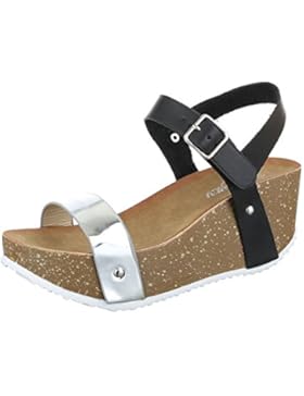 Keilsandaletten Damen Schuhe Plateau Keilabsatz/ Wedge Keilabsatz Schnalle Ital-Design Sandalen / Sandaletten