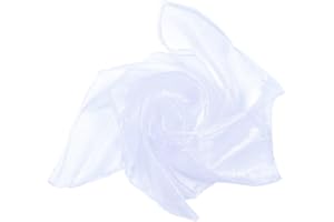 Whakano 10 Stück Square Jongliertücher Seidentücher Chiffontücher,Performance Tanztücher,Gymnastiktücher Jonglier Tücher Schals für Tanzen,Jonglieren,Sensorisches,Tanztücher,70cm,Weiß