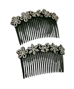 S R Unique black Hair Comb Clip/Side Clip 2 set combo