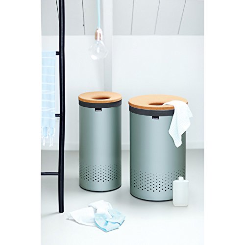 Brabantia 104442 Wäschebox 60 L Korkdeckel, mint - 3