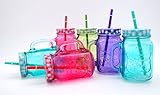 Contenido del envío:2 rosas, 2 turquesas, 1 púrpura, 1 verde y colorida, con pajitas reutilizables.