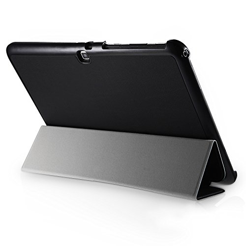 EasyAcc Samsung Galaxy Tab 4 10.1 Hülle SM-T530 SM-T535 Case Tasche mit Standfunktion Auto Wake up Sleep PU Leder hüllen für Samsung Galaxy Tab 4 10.1 Smart Cover mit Auto Sleep Wake up / Standfunktion (Schwarz, Kunstleder, Ultra dünn) - 4