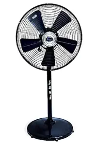 RAVI Cooler Thunder Bolt Pedestal Hi-Speed Fan 450 mm (Glossy Black with Speed Control)