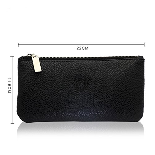 FEIYAN Make-up Pinsel Sets Natürliche Ziegenhaar Synthetische Make-up Pinsel Set Professionelle Kabuki Makeup Foundation Eyeliner Lip Powder Kosmetik Pinsel Kit mit Reißverschluss Tasche (8 Stück, Schwarz) - 9