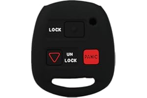 Happyit silikonowe etui na kluczyki samochodowe do TOYOTA Avensis Camry Corolla 3-przyciskowy pilot zdalnego sterowania (czarny)