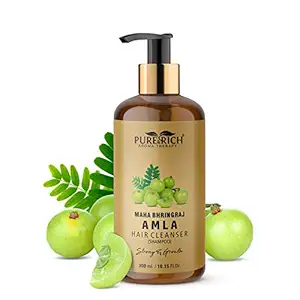 Pure & Rich Aroma Therapy Maha Bhringraj Amla Hair Cleanser (Shampoo) For Strong & Growth Hair Free From Parabens, Synthetic Dyes And Synthetic Perfume (300ml.)