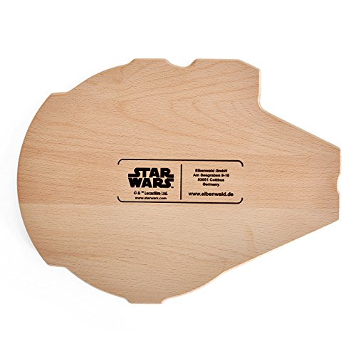 Star Wars Millenium Falcon Schneidebrett XL Buche massiv von Elbenwald - 3