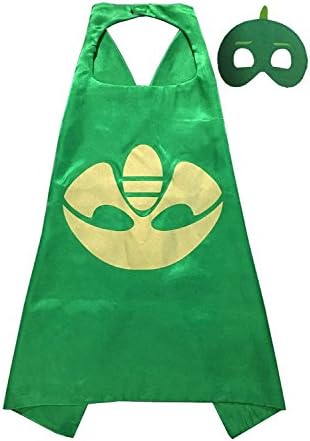 YGQL 2PCS A SetPJ Masks Costumes For Kids Gekko Mask with Cape (27.5 inches)
