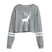 Produktbild Yesmile Damen Kapuzenpullover Hirsch Drucken 2018 Frauen Buchstaben Langarm Hoodie Sweatshirt Mode Pullover Tops Bluse