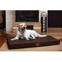 [Gesponsert]tierlando® OS4-LL-01 Oscar Ortho-MEDIC LUXUS Orthopädische Visko Matratze Hundebett Gr.L 100cm – Kunstleder Braun