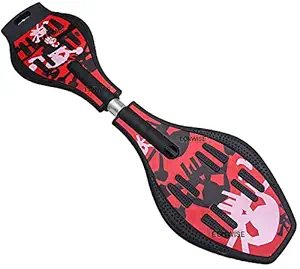 EONWISE Heavy Duty Wave Board, Skate Board 87 x 23 cm with Carry Bag LED Flash Colourful Lights on Wheels for Boys and Girls (Multi)