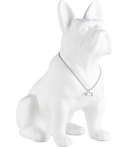 Französische Bulldogge Willkommens-Statue Aus Kunstharz – Garten- Oder Innendekoration, Ca. 15 Cm Hoch